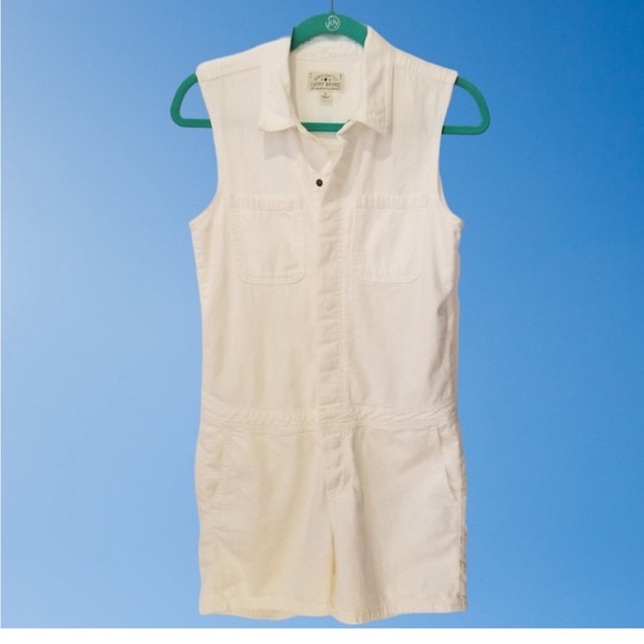 Lucky Brand Short Utility Romper in Milk size S - Picture 6 of 6